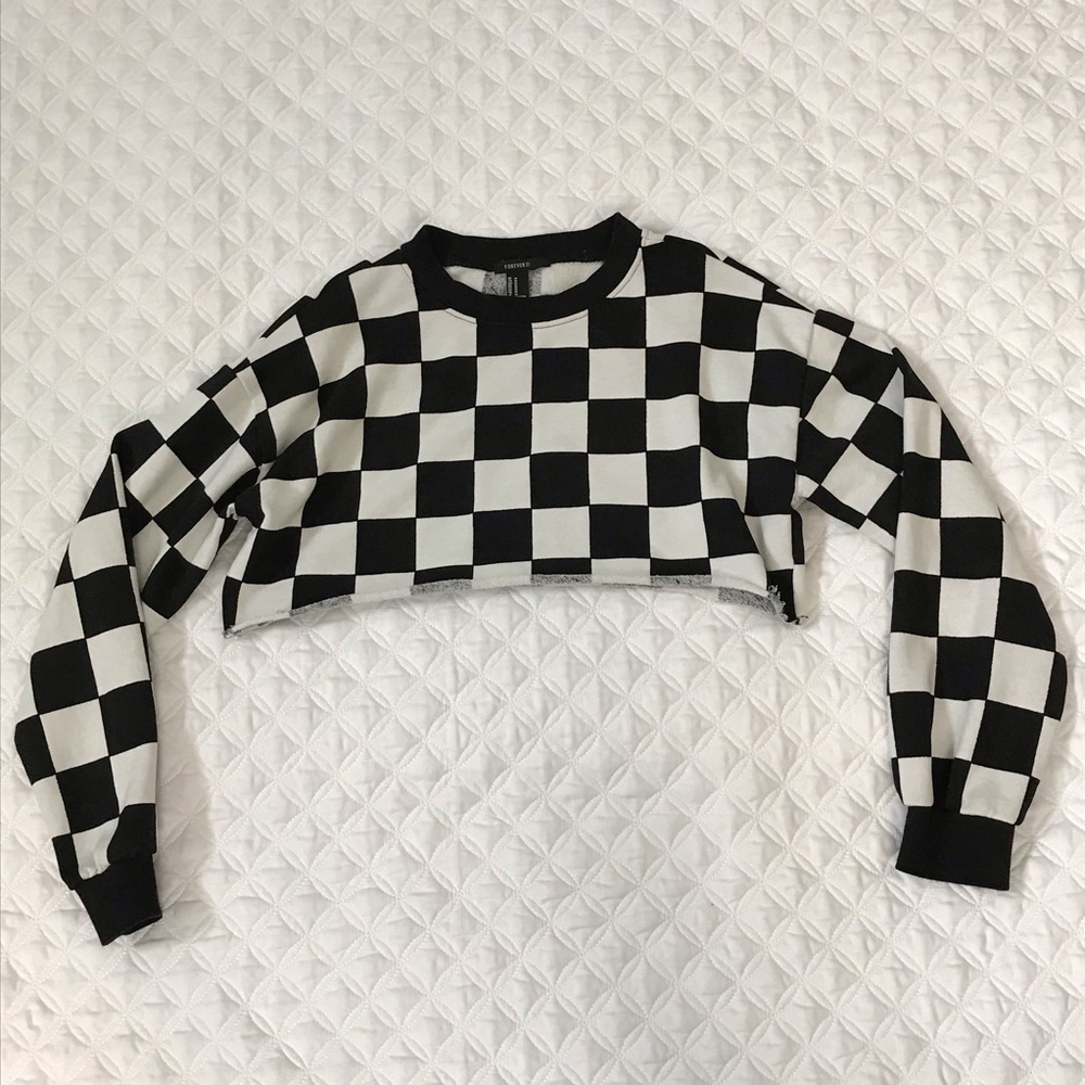 Checkered Crop Top
